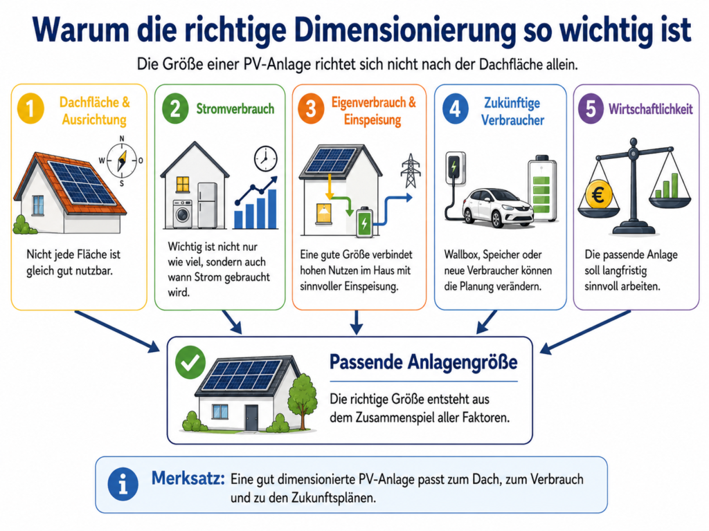 Ein Bild in dem erklärt wird, warum die richtige Dimensionierung so wichtig ist